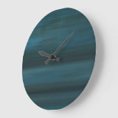 Round Blue Rain Abstract Wall Clock ラージ壁時計 (傾斜)