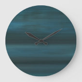 Round Blue Rain Abstract Wall Clock ラージ壁時計 (正面)