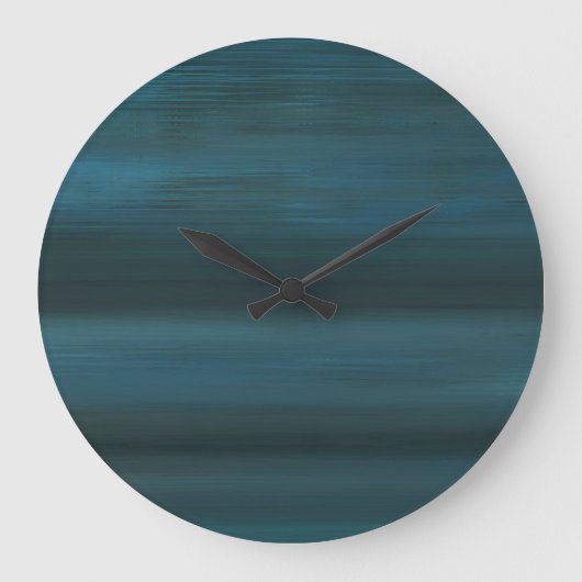 Round Blue Rain Abstract Wall Clock ラージ壁時計 (正面)