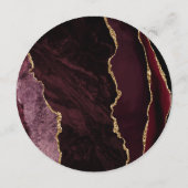 Round Burgundy Gold Agate Wedding メニュー (裏面)