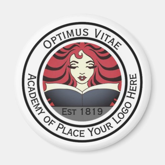 Round Businessロゴ画像はこちらブランディング マグネット (正面)