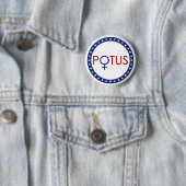 Round Button最初女性の大統領 缶バッジ (インサイチュ)