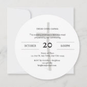 Round Christian Fellowship Dinner Invitation 招待状 (裏面)