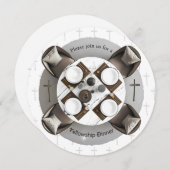 Round Christian Fellowship Dinner Invitation 招待状 (正面/裏面)