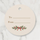 Round Christmas Hamster Gift Tag フェイバータグ (裏面)