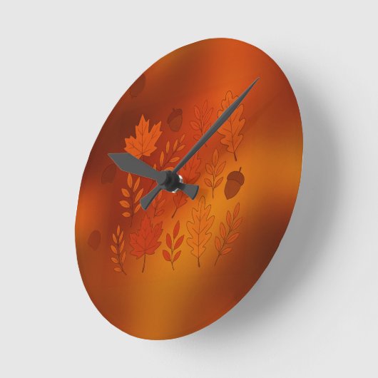 Round clock autumn ラウンド壁時計 (傾斜)