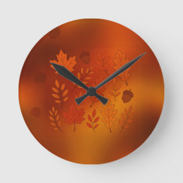 Round clock autumn ラウンド壁時計