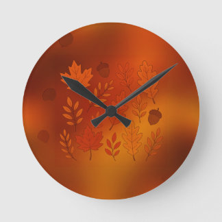 Round clock autumn ラウンド壁時計