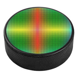 Round, colorful disc with a gradient pattern  アイスホッケーパック