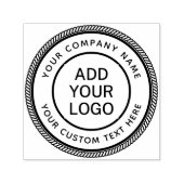 Round company name and custom Text Logo template セルフインキングスタンプ (デザイン)