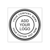 Round company name and custom Text Logo template ラバースタンプ (インプリント)