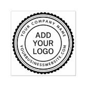 Round company name and URL custom logo template セルフインキングスタンプ (デザイン)