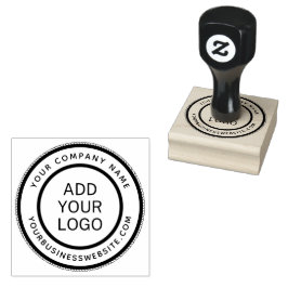 Round company name and URL custom logo template ラバースタンプ
