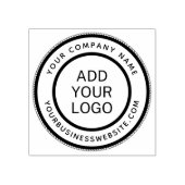 Round company name and URL custom logo template ラバースタンプ (インプリント)