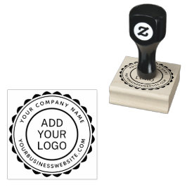 Round company name and URL custom logo template ラバースタンプ