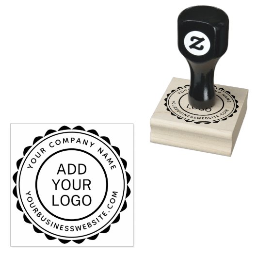 Round company name and URL custom logo template ラバースタンプ (押印)