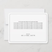 Round Corner モダン Photo Script縁ど結婚の サンキューカード (裏面)