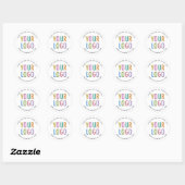 Round Custom Stickers Business Logo Small Minimum ラウンドシール (シート)