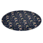 Round Dark Navy Fungi Dark Academia Circle Cheese カッティングボード (角)