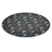 Round Deep Slate Blue Fungi Dark Academia Circle カッティングボード (角)