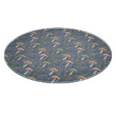 Round Deep Slate Gray Fungi Minimalist Circle カッティングボード (角)