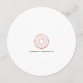 Round Donut Party Girl 10th Birthday Invitation 招待状 (裏面)