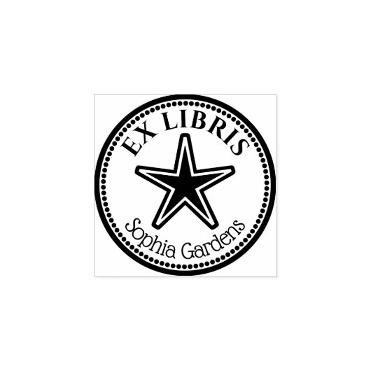 Round Ex Libris – スターラバースタンプ ラバースタンプ (インプリント)