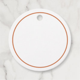 Round Favor Gift Tag - Copper Border フェイバータグ