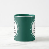 Round Frame 2 Photo Text Hunter Green Custom Combo マグカップ (中央)