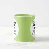 Round Frame 2 x Photo Logo Lime Custom Combo マグカップ (中央)