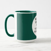 Round Frame Photo Logo Large Green Custom Combo マグカップ (左)