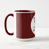 Round Frame Photo Logo Large Maroon Custom Combo マグカップ (左)