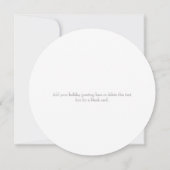 Round Gold & Silver Snowflake Christmas Card シーズンカード (裏面)