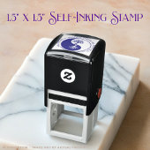 Round Healthcareパーソナライズされた Business Logo & URL セルフインキングスタンプ