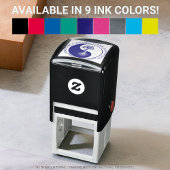 Round Healthcareパーソナライズされた Business Logo & URL セルフインキングスタンプ