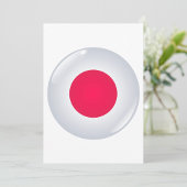 Round Japan Flag Invitations 招待状