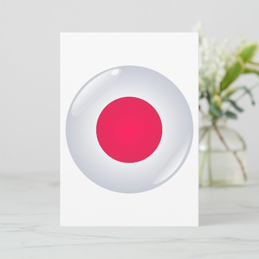 Round Japan Flag Invitations 招待状