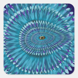 Round Jurassic EYE SEE YOU doodle  スクエアシール