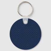 Round keychain with a dark blue background キーホルダー (正面)