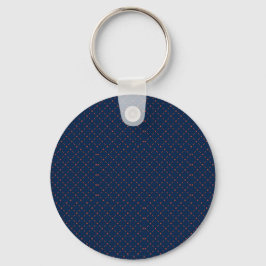 Round keychain with a dark blue background キーホルダー