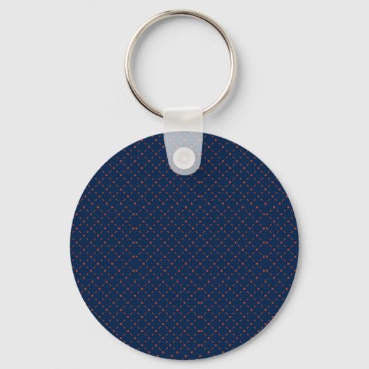 Round keychain with a dark blue background キーホルダー (正面)