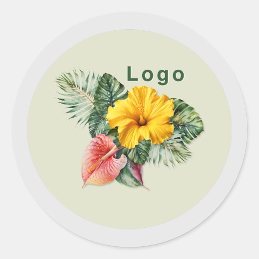 Round Logo Template Product Sticker ラウンドシール (正面)