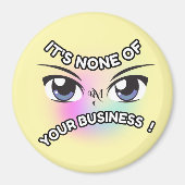 Round Magnet : None of Yours (yellow) マグネット (正面)