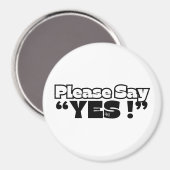 Round Magnet : Please Yes (white) マグネット (正面/裏面)