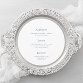 Round Menu with Guest Name | Dusty Blue Wedding メニュー