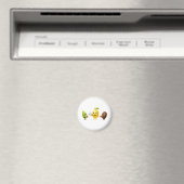 Round Mini Fridge Magnet – Minimal Kitchen Decor マグネット (インサイチュ (食洗機))