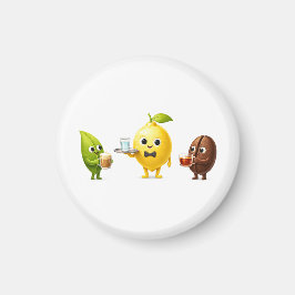 Round Mini Fridge Magnet – Minimal Kitchen Decor マグネット