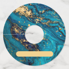 Round Paper Marble‑Print Wine Glass Tags ワイングラスタグ