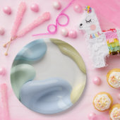 Round paper plate in stylish abstract graphic ペーパープレート (パーティー)