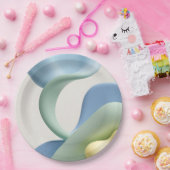 Round paper plate in stylish abstract graphic ペーパープレート (パーティー)